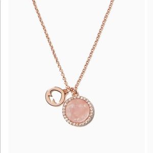 NWT kate spade spot the spade pave charm necklace